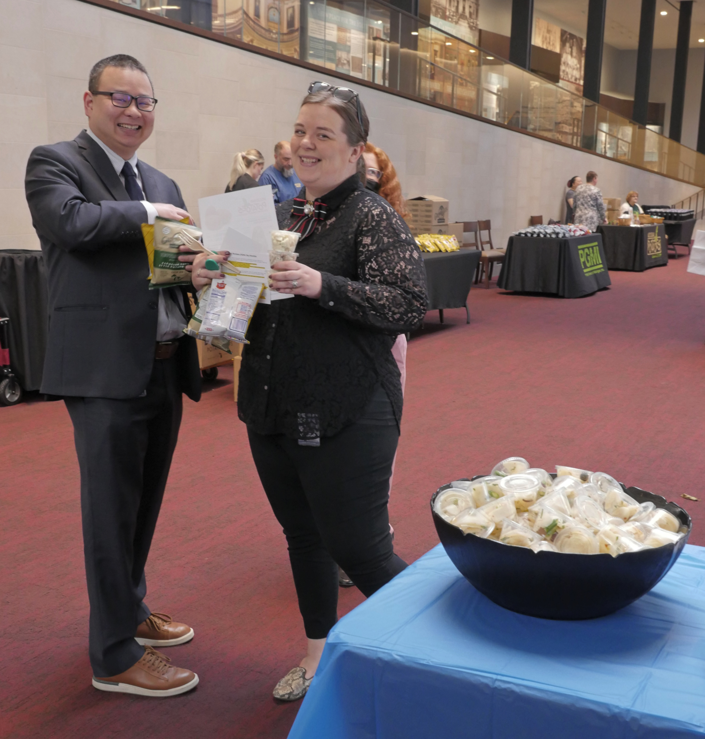 PDAC attendees with potato salad